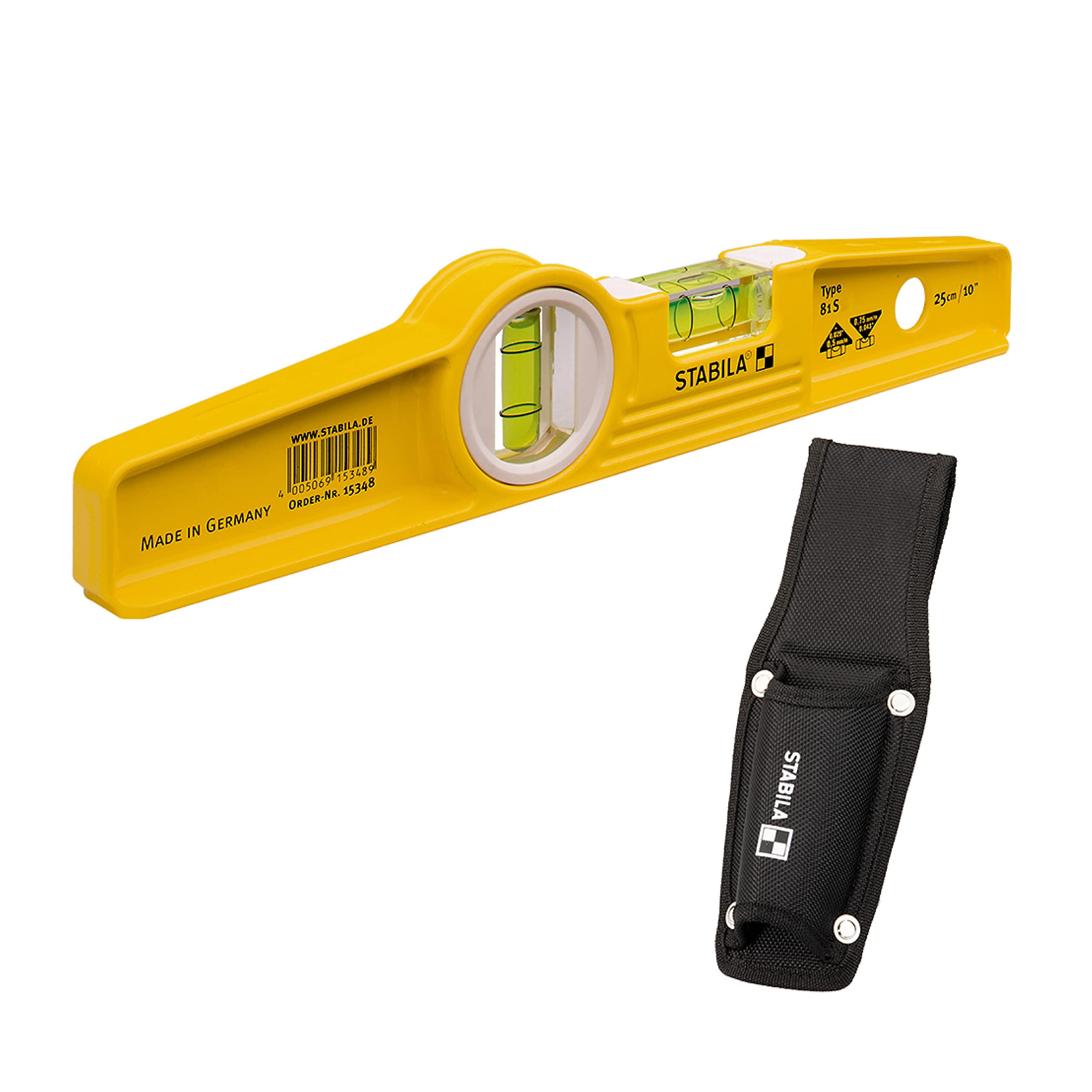 Stabila Type81S 10-inch/25cm Spirit Level with Holster