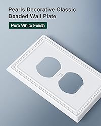 TREEWELL 4-Pack Duplex Outlet Cover Plate, Pure