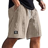 LOVESHOOT Mens Shorts Casual Summer Beach Shorts Cargo Short Loose Fit with Side Pockets for Vacation