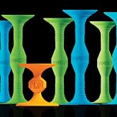 POPDARTS Glow Pack Game Set, Blue and Green | Glow in The Dark, Indoor Outdoor, Suction Cup Throwing Game, Competition with a POP