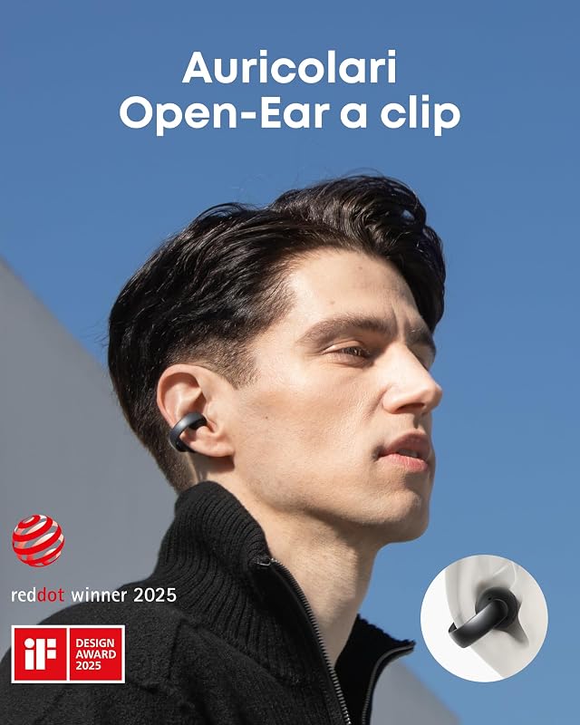 di Anker AeroClip, Cuffie Bluetooth Open Ear Clip-On