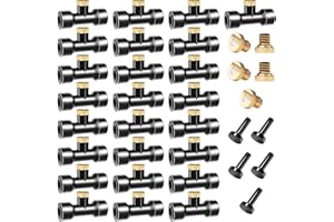 CUREDER Misting Nozzles Kit Include 30 Pcs Misting nozzle 25 Pcs Misting 5 Pcs Plug nozzle tees for Outdoor Spray Cooling System (60 Pieces)