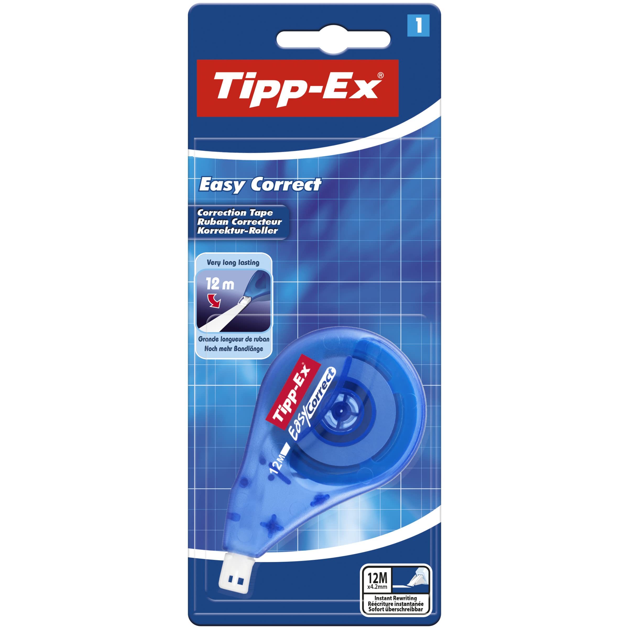 Bic Tipp-Ex Easy-Correct Correction Tape 4.2 MM x 12 M, white