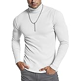 NY Threads Men's Ribbed Turtleneck Slim Fit Pullover Casual Long Sleeves Basic Top