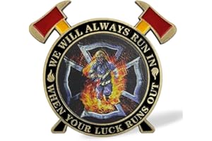 ATSKNSK Thin Red Line Firefighter Challenge Coin - We Will Always Run in