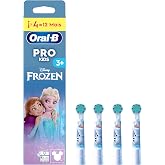 Oral-B Pro Kids Electric Toothbrush Head, with Disney Frozen Characters, Extra Soft Bristles, for Ages 3+, Pack of 4 Toothbrush Heads, White