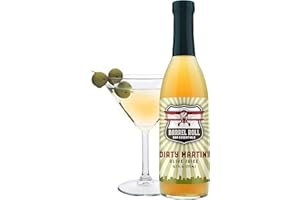Barrel Roll Bar Essentials Cocktail Mixers - Dirty Martini Mix - Olive Brine - Handcrafted in the USA - Small Batch Drink Mix - Olive Juice - 12.7 Ounce Martini Juice Bottle – Vodka Gin Vermouth Mixer