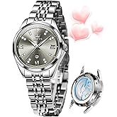 OLEVS Womens Automatic Watch Diamond Luxury Date Ladies Dress Classic Self Winding Wrist Watches Luminous Waterproof
