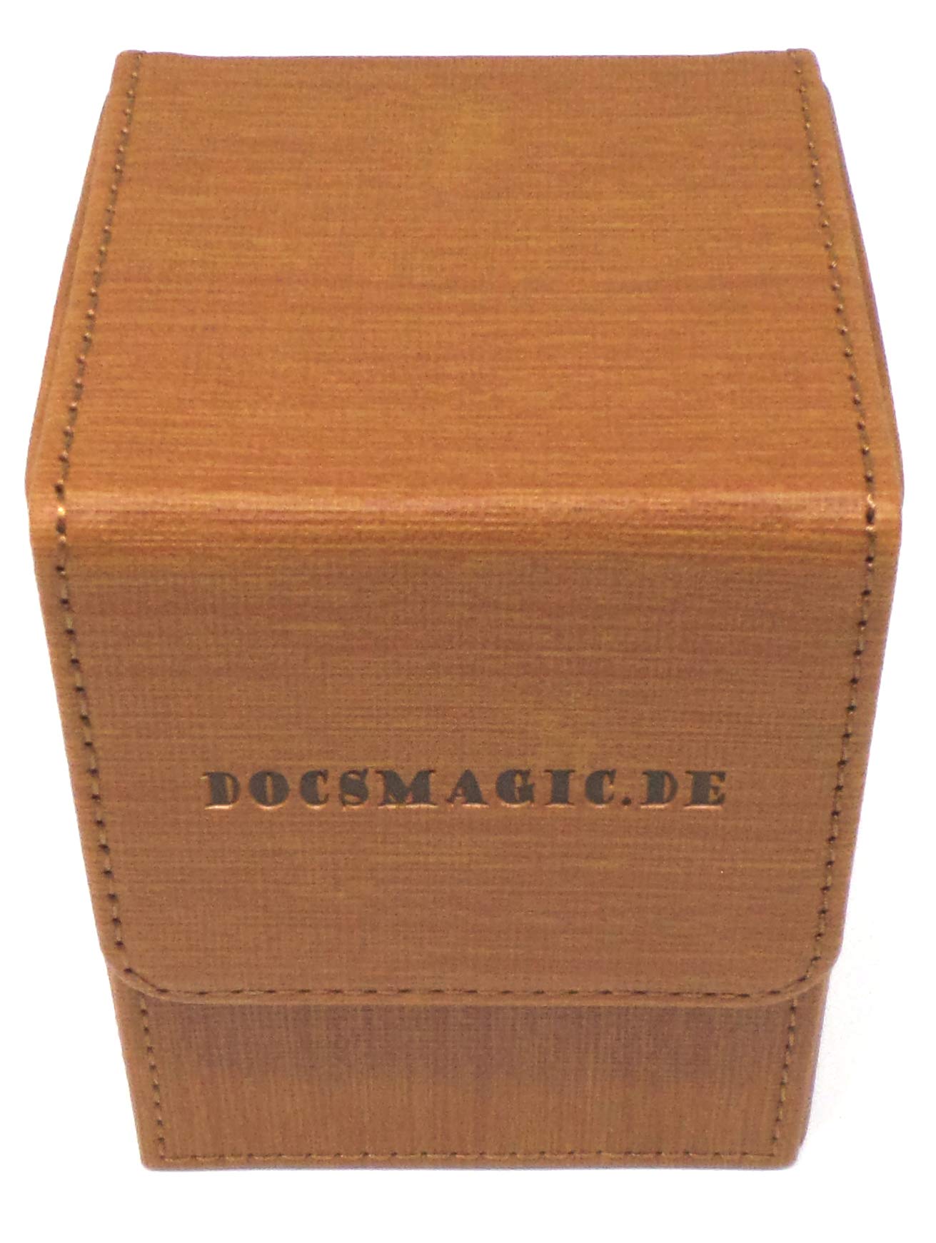 docsmagic.de Premium Magnetic Flip Box (100) Gold + Deck Divider - MTG - PKM - YGO