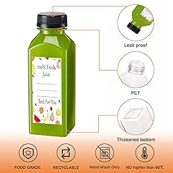 BOOMIBOO Juice Bottles with Caps - 15Pcs