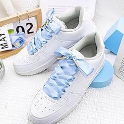 WEGOODZF Ribbon Satin Sneakers Shoelaces: 2 Pair