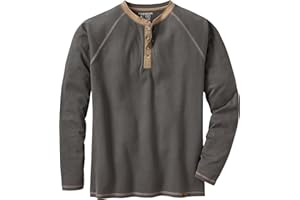 Legendary Whitetails Men's Long Sleeve Henley Shirt Button Up Casual Fit 100% Cotton