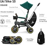 Doona Liki Trike S5 Deluxe Foldable Toddler Tricycle Racing Green 10m-3y view 2