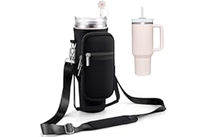 KTKUDY Carrier Bag with Phone Pocket for Stanley 40 oz Tumbler with Handle & Simple Modern 40oz Tumbler - Water Bottle Sling Sleeve Holder for Stanley Cup Accessories with Adjustable Shoulder & Hand Strap