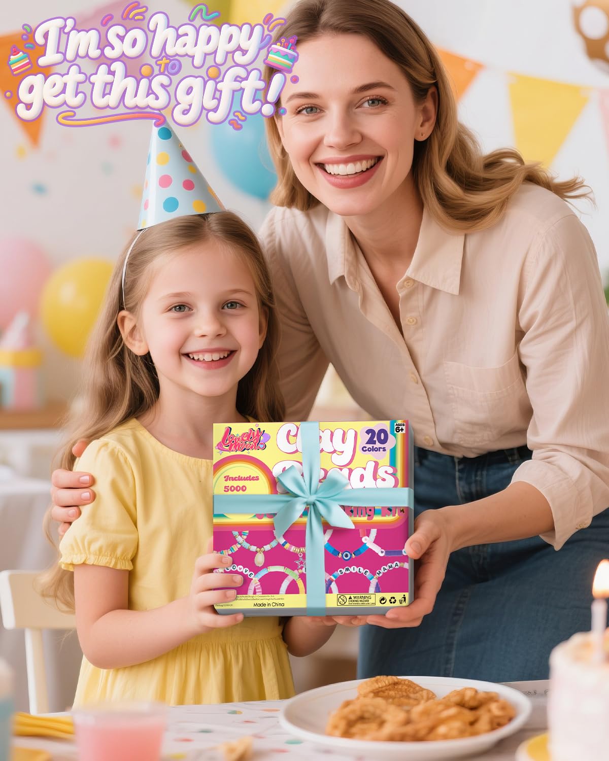 LovelyMoon Bracelet Making Kit 5000 Pcs Clay Beads Flat Preppy Beads for Friendship Jewelry Making Polymer Heishi Beads with Charms Gifts for Teen Girls Crafts for Girls Ages 6 7 8 9 10 11 12