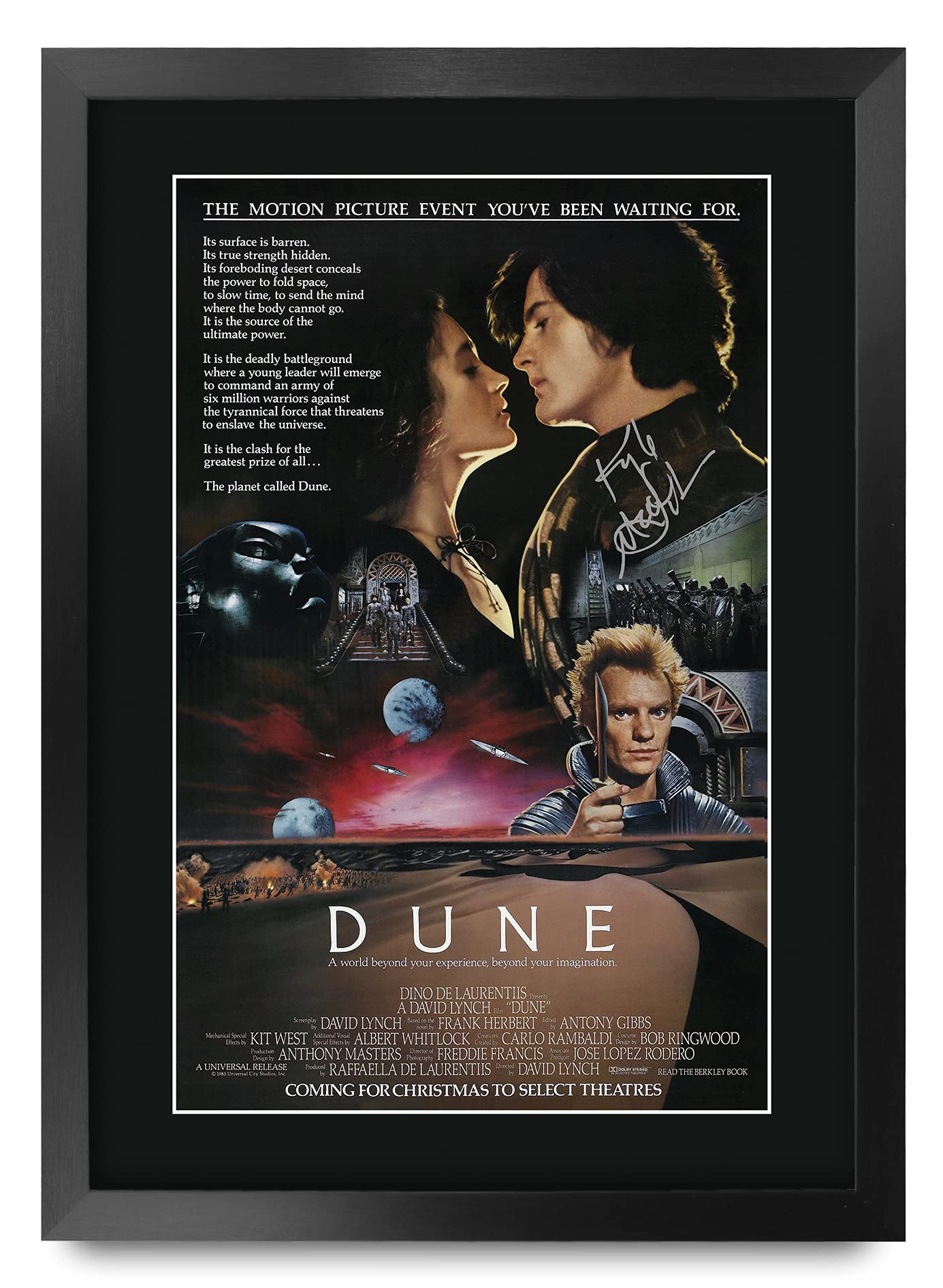 HWC Trading FR A3 Dune Gifts Printed Poster Signed Autograph Picture for Movie Memorabilia Fans - A3 Framed