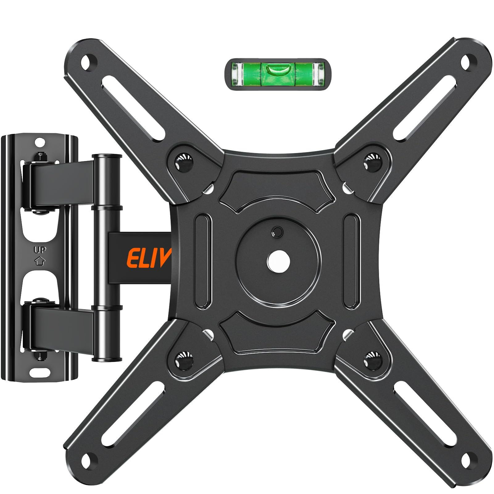 ELIVED TV Wall Bracket Tilt Swivel for Most 14-42 Inch LED, LCD, OLED Flat/Curved TVs with Max VESA 200x200mm up to 20KG, Full Motion TV Bracket with Articulating Arm, Monitor Wall Mount EV012