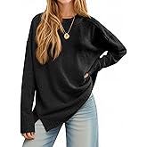 Cicy Bell Womens Oversized Sweaters Casual Long Sleeve Knit Pullover Tops Crewneck Trendy Slouchy Fall Tunic Tops