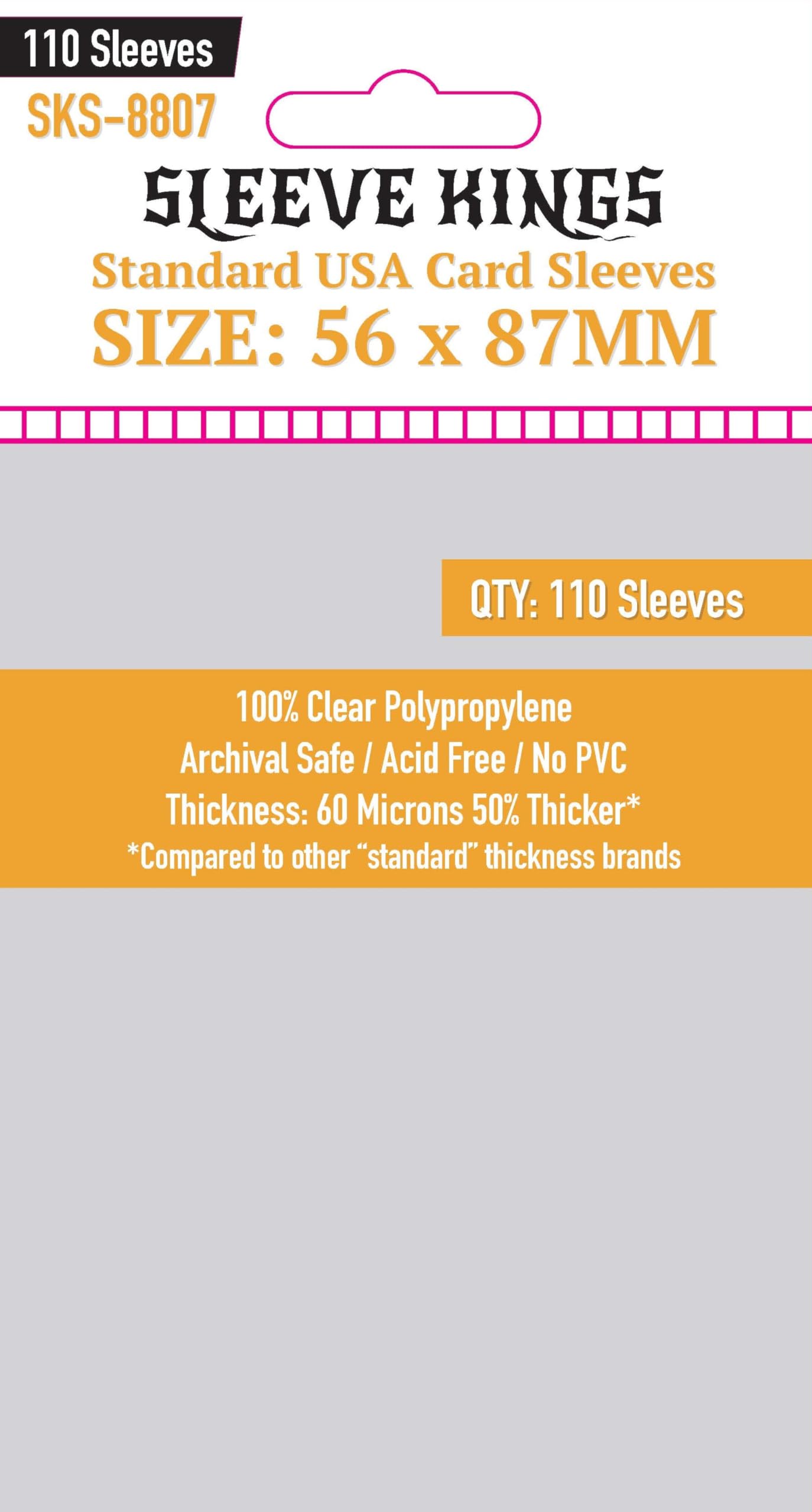 Photo 1 of Sleeve Kings Standard USA Sleeves (56 x 87mm) 110 pzs