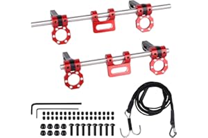 FriHobby Aluminum 1/10 Bumper Mount Front & Rear with Trailer Tow Shackles for Traxxas TRX4 TRX6 Axial SCX10 II III Gen8 RC Crawler Car