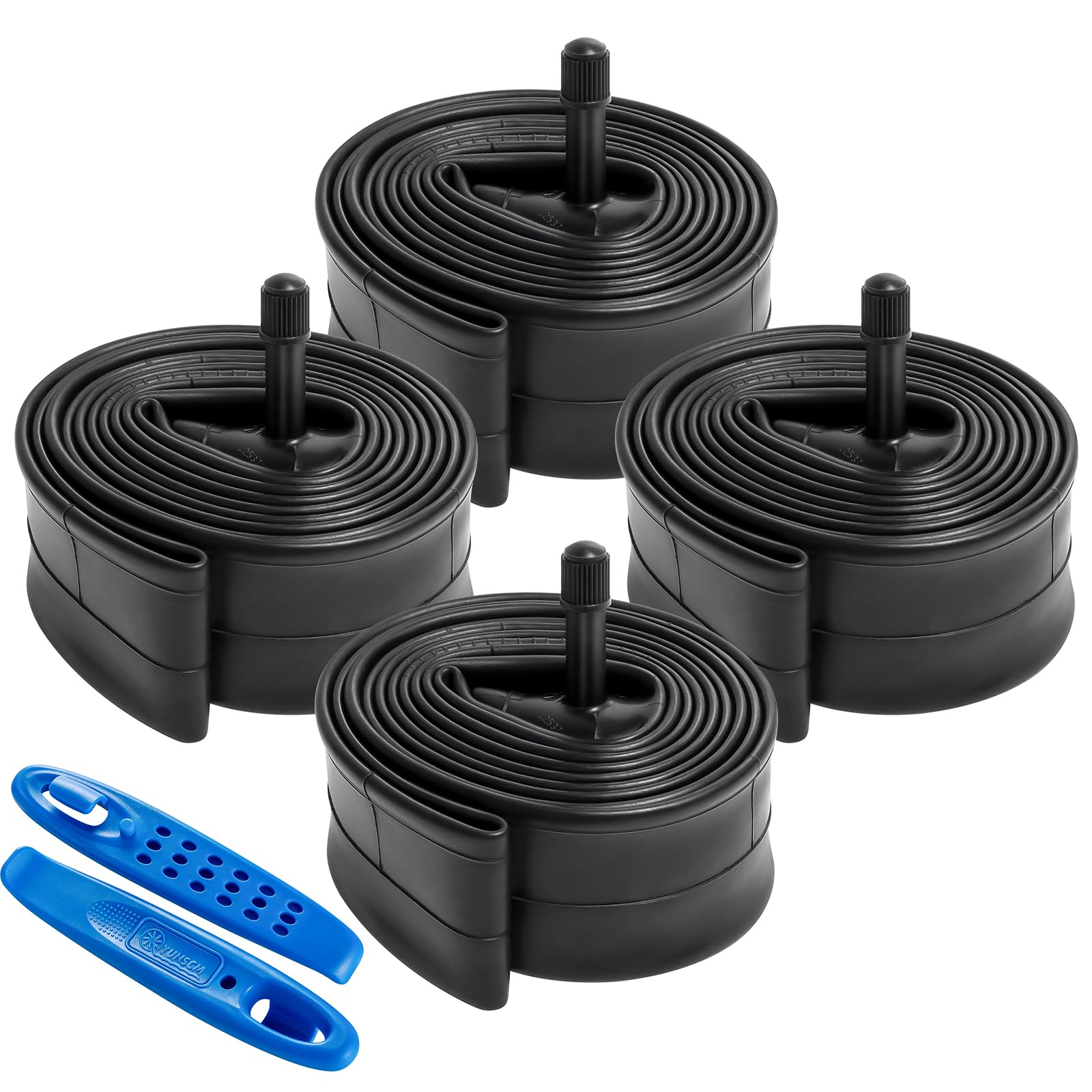 YunSCM 4-Pack 26 Inch Bike Inner Tube 26 x 1.75/1.95/2.125 ERTRO 47/57-559 AV32mm Valve 26 Inch Bicycle Tyre Tube Compatible 26x1.75 26x1.90 26x1.95 26x2.0 26x2.10 26x2.12 5 Bicycle Tyre