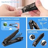 INXEN Nail Clippers with Catcher Large Stainless Steel One-Piece Design view 5