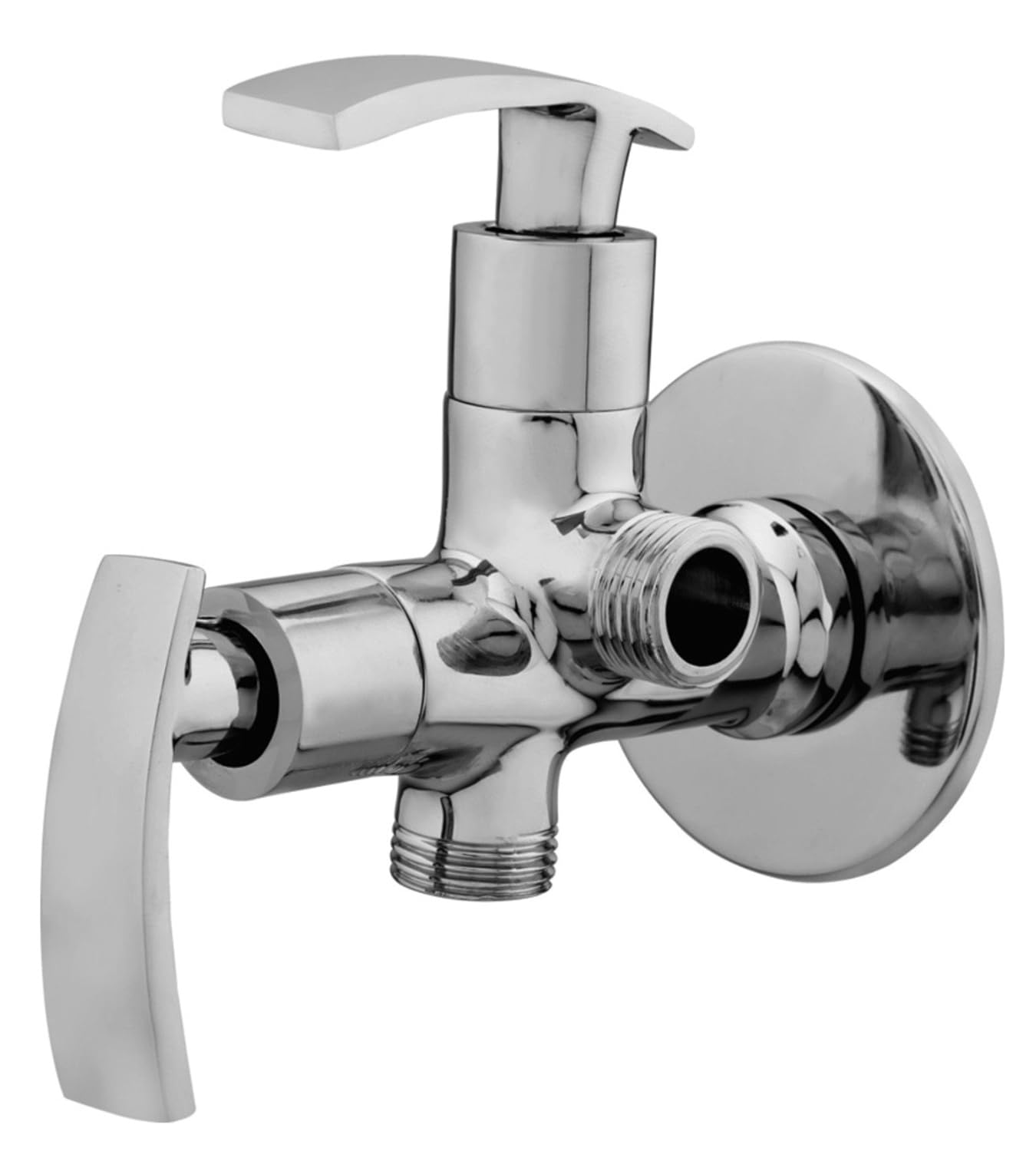 Drizzle Angle Valve 2 in 1 Soft Brass Chrome Plated/Two Way Angle Cock