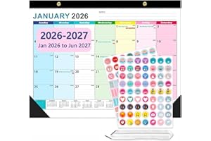 Desk Pad Calendar 2026-2027 Academic Year, Large Family Monthly Calendar for Desk and Wall Calendar, 18 Months Daily Agenda P