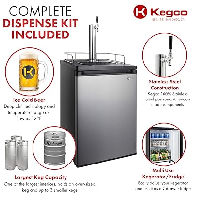 Buy Kegco Kegerator Full Size Keg Refrigerator Single Faucet D System Stainless Steel Online In Taiwan B00b8aaxlm