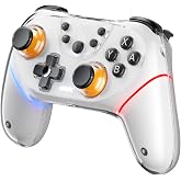 BRHE Wireless Controllers for Switch,Controller for Nintendo Switch/OLED | for Switch 2 Windows PC/Tesla with Programmable/Vibration/Dual Turbo Funtion,Controller for Switch Pro Gamepad (white)