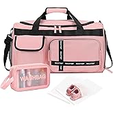 MAXTOP Gym Bag for Women Men Travel Duffle Bag Large Capacity Carry On Weekender Overnight Bag With Shoe Compartment Gym Tote Dry Wet Separation Duffel Bag for Travel