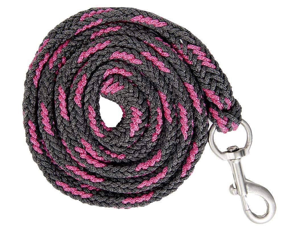 HKM 10025 halter set stars, halter and cord, carabiner Clasp, grey/pink, pony