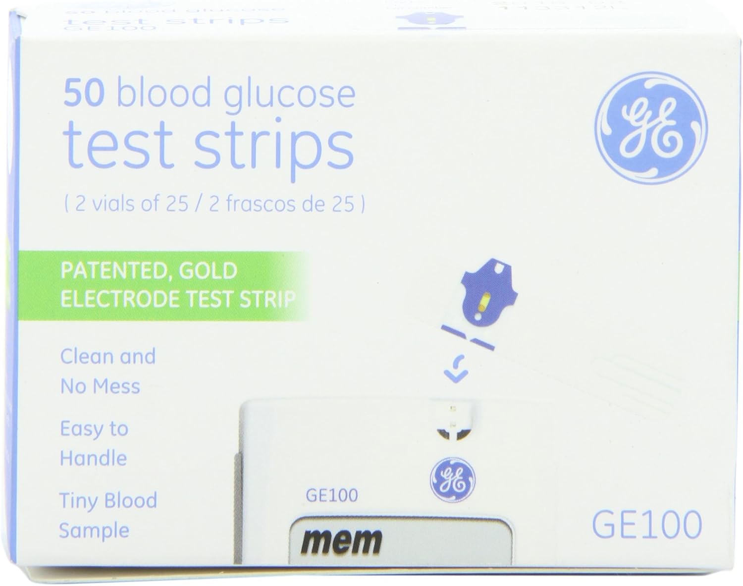 GE100 Test Strips 50ct: Health & Personal Care