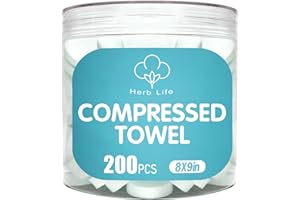 200 Pcs Mini Compressed Towels, Disposable Face Compressed Towel, Compressed Hand Wipe, Camping Towel, Portable Compressed Co