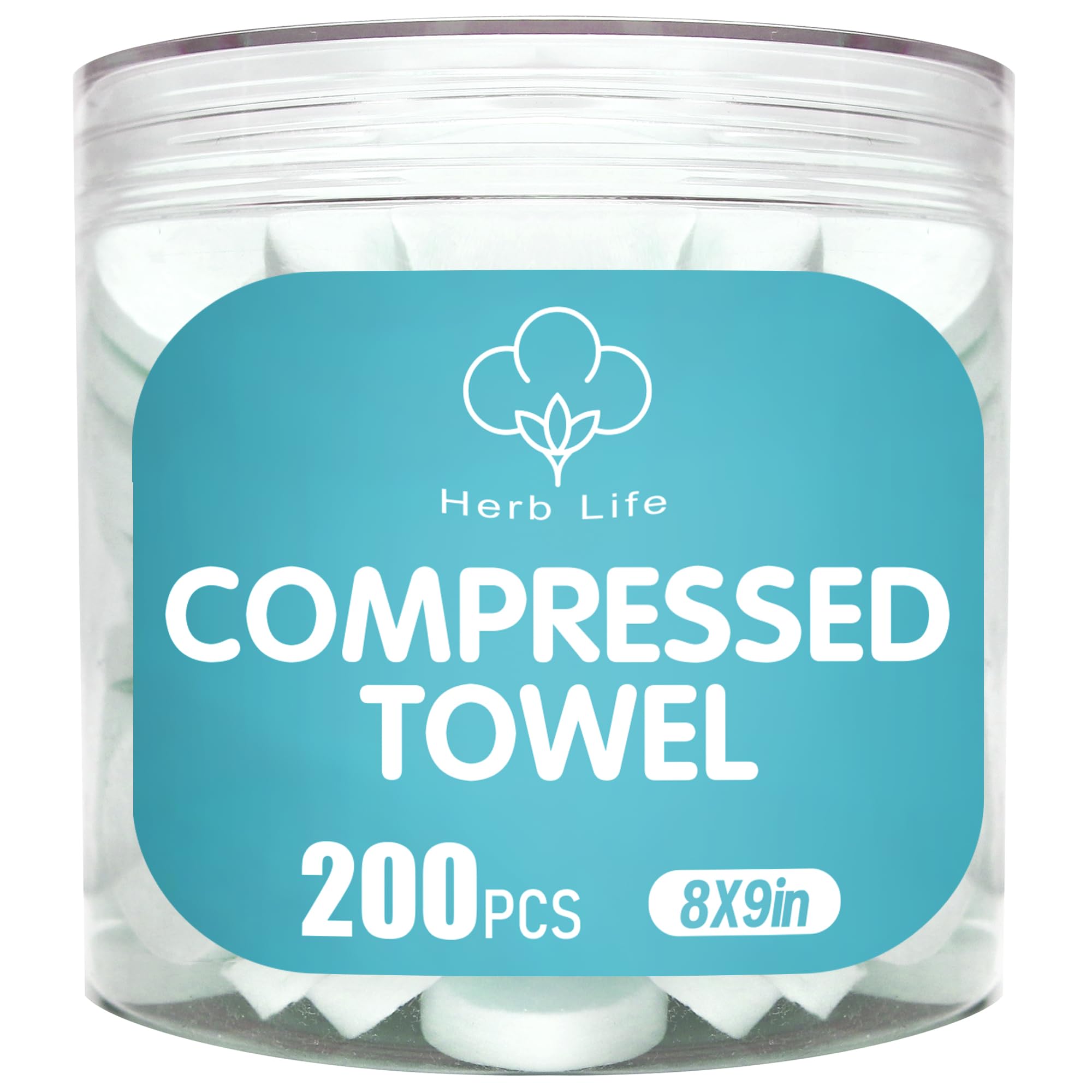 Photo 1 of 200 Pcs Mini Compressed Towels, Disposable Cleaning Towel, Compressed Hand Wipe, Camping Towel, Portable Compressed Coin Tissue for Travel/Home/Outdoor Activities?8X8.5in?