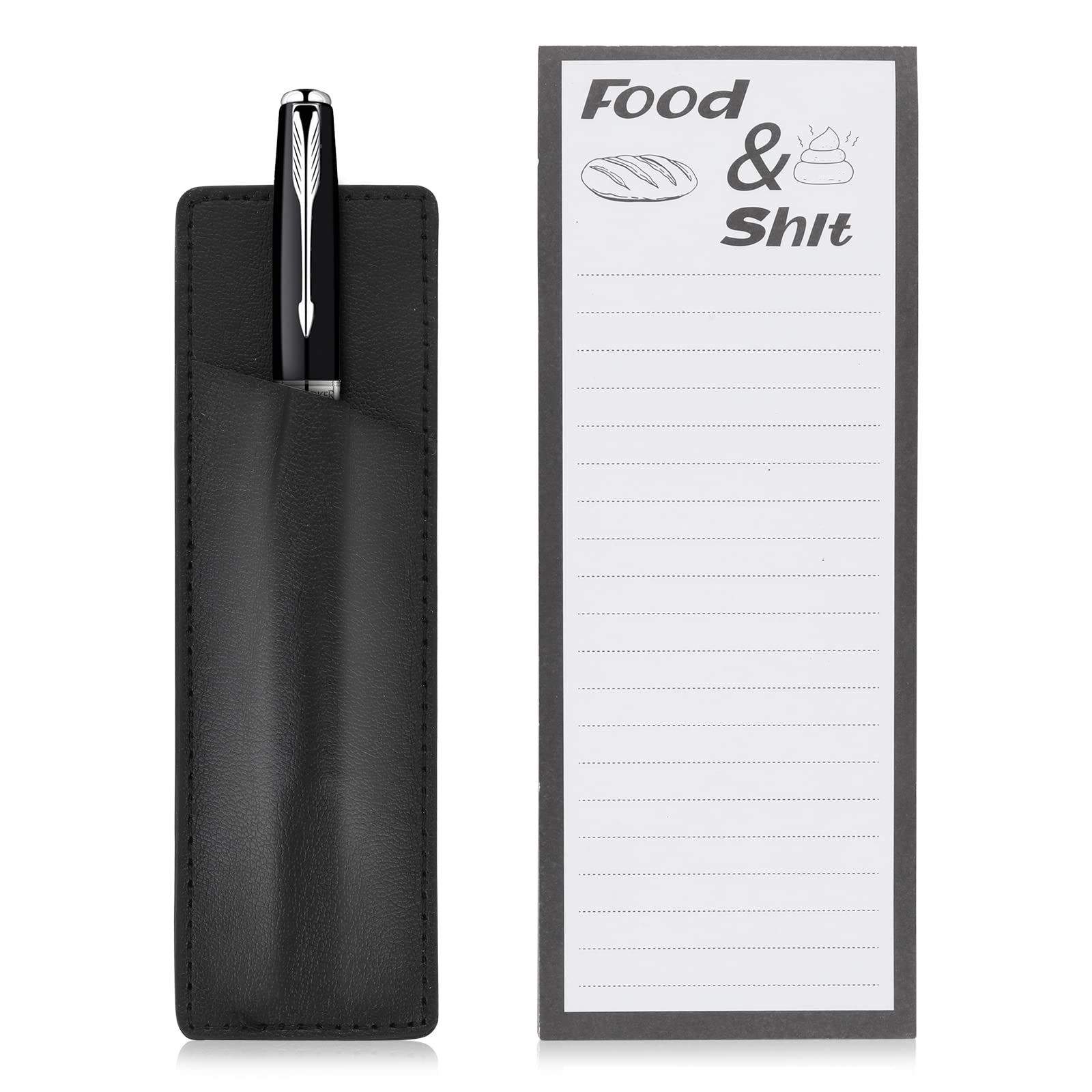Grevosea Magnet Notepads for Refrigerator, Grocery List Magnet Pad for Fridge To Do List Notepad with Magnetic Pen Holder Grocery List Memo Notepad Shopping List Pad (50 Sheets)