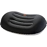 Go Travel Compact Universal Pillow, Comfortable Travel Pillow for Uninterrupted Sleep and Lumbar Support, Inflatable Neck Pillow for Airplane, Bus, Car, and Train, Travel Essentials, Black