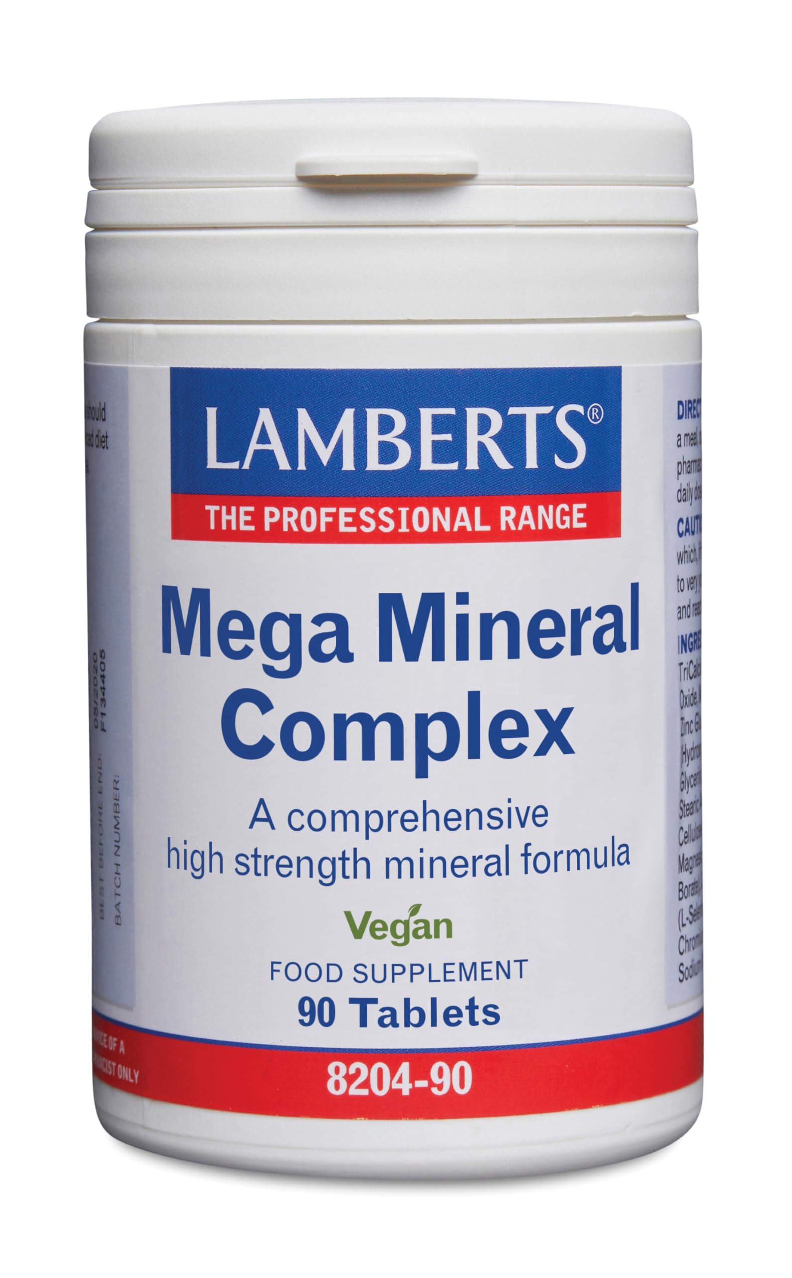 Lamberts Mega Mineral Complex – High Potency Multi-Mineral Formula – 90 Vegan Tablets