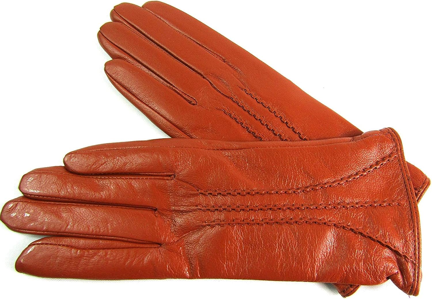 Ladies Real Leather Stripe Detail Gloves (Small, Tan) Amazon.co.uk