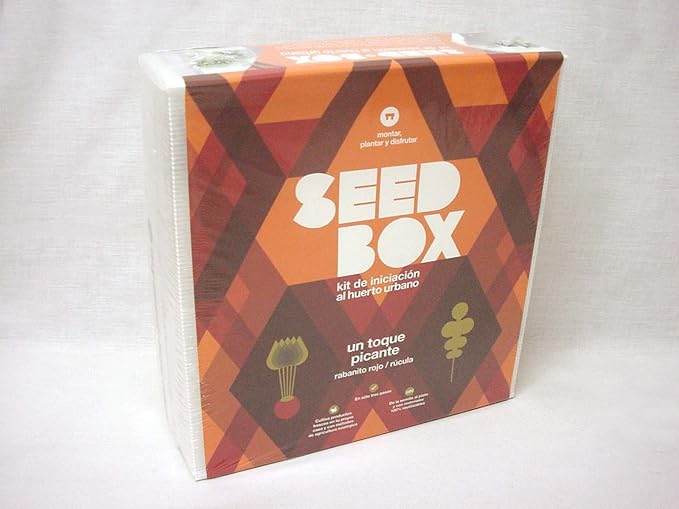 SEED BOX KIT HUERTO URBANO UN TOQUE PICANTE RUCULA RABANITOS: Amazon.es: Jardín