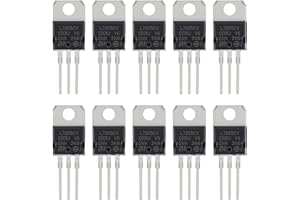 D-FLIFE IC L7805CV Voltage Regulator Output 5 V 1.5 A Integrated Circuits L7805 Linear Positive Voltage Regulators TO-220 (10pcs)
