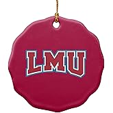 GRAPHICS & MORE Loyola Marymount University Primary Logo Porcelain Scalloped Holiday Christmas Tree Ornament - 2.8" (7.1 cm)