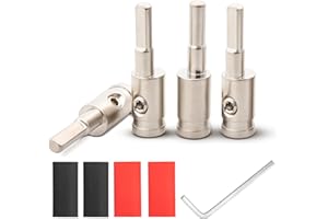 NuIth Amp Input Reducer 8 Gauge to 10 Gauge, 4PCS Car Audio Amplifier Wire Terminal Connectors Brass with Heat Shrink Tubing 