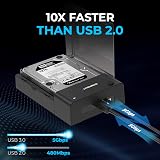 Sabrent Hard Drive Docking Station SATA SSD HDD 2.5 3.5 USB 3.0 Tool-Free view 6