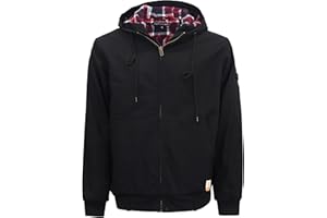 BOCOMAL FR Jacket Insulated Flame Resistant Duck Hooded Coat Outwear&Vest Light Water Repellent and Oil Resistant.