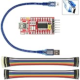 WWZMDiB Mini USB to TTL Serial Converter Adapter, 3.3V/5.5V, FTDI Breakout Board for Arduino