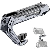 NEEWER All Metal Stylish Camera Top Handle with 3/8" Screw and Locating Pins, 1/4" &amp;3/8" Threads, Cold Shoes, Anti Off Lock, Compatible with SmallRig Camera Cage Video Rig Stabilizer, CA078