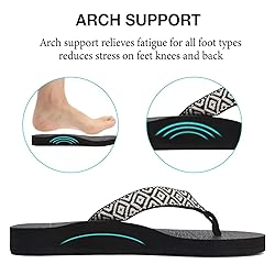 EQUICK Women's Flip Flops Arch Support Yago Mat