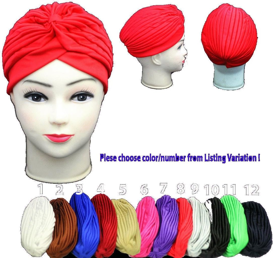 SystemsEleven Fashion Turban Hair-Style Indian Style Bandana Ladies Chemo Head Cover Hat Cap