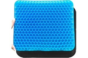 XSIUYU Gel Saet Cushion, Desk Chair Cushion, Small Chair Pads, Chair Pads, Seat Cushion for Chair, Chair Pillow, Tailbone Cushions for Pressure Relief Black (Mini-Blue)